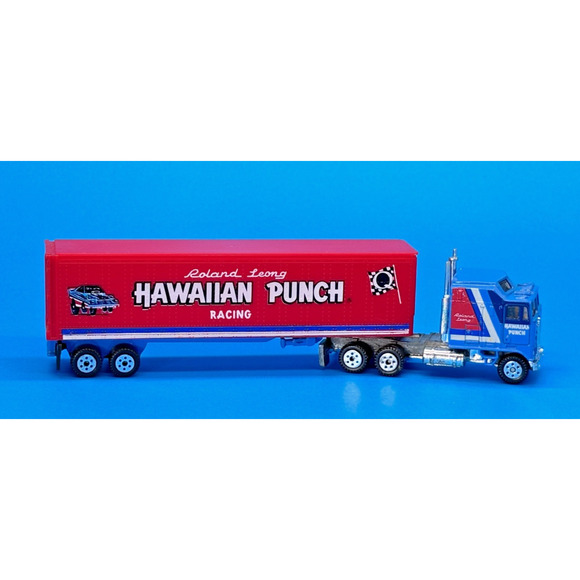 Vintage Road Champs HO 1/87 Die cast HAWAIIAN Punch Racing Semi Truck Trailer - Picture 4 of 14